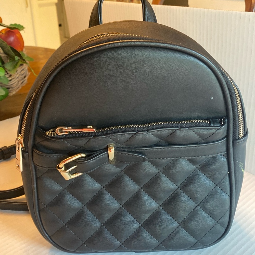 Small black backpack purse